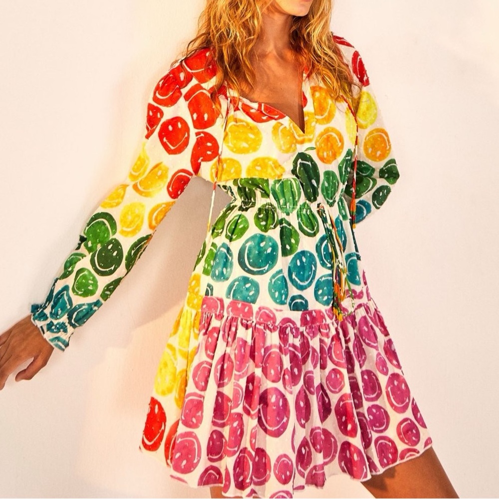 Farm Rio x Smiley Printed Mini Dress